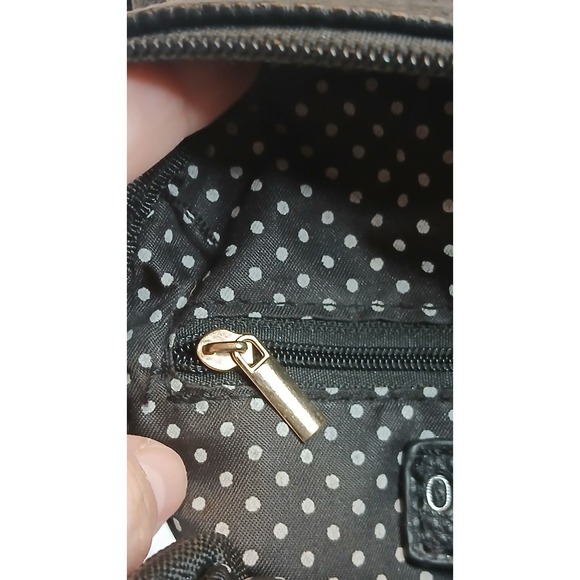 Olivia & Kate New York Womens Black Quilted Mini Backpack Studded Ears Bow - Picture 6 of 16